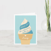 Carte De Remerciements Anniversaire de enfant de crème glacée Blueberry (Devant)