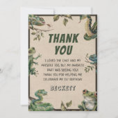 Carte De Remerciements Anniversaire de enfant de reptile (Devant)