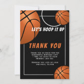 Carte De Remerciements Anniversaire de enfant du Basketball Ball (Devant)