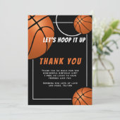 Carte De Remerciements Anniversaire de enfant du Basketball Ball (Debout devant)