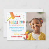 Carte De Remerciements Anniversaire de enfant Rainbow Trampoline Park (Devant)