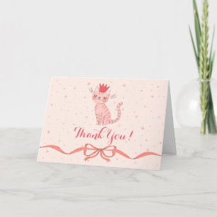 Carte De Remerciements Anniversaire de Jolie Kitty