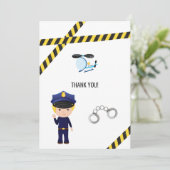 Carte De Remerciements Anniversaire de la Police (Debout devant)