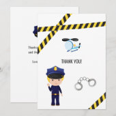 Carte De Remerciements Anniversaire de la Police (Devant / Derrière)