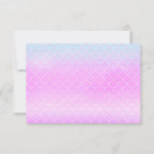 Carte De Remerciements Anniversaire de la sirène rose violet (Dos)