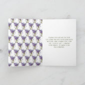 Carte De Remerciements Anniversaire de Lavender Mason Jar (Intérieur)