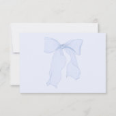 Carte De Remerciements Anniversaire de l'élégant Blue Bow (Dos)