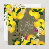 Carte De Remerciements Anniversaire de Lemon Squeeze (Devant / Derrière)