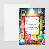 Carte De Remerciements Anniversaire de l'enfant chimiste enchanté (Devant / Derrière)