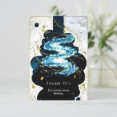 Carte De Remerciements Anniversaire de l'espace de la comète amusante (Debout devant)