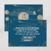 Carte De Remerciements Anniversaire de l'espace hors de ce monde (Devant / Derrière)