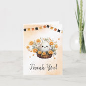 Carte De Remerciements Anniversaire de l'Halloween Ghost Cute (Devant)