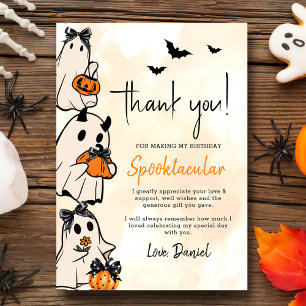 Carte De Remerciements Anniversaire de Little Boo Halloween