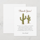 Carte De Remerciements Anniversaire de l'Ouest sauvage (Devant / Derrière)