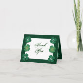 Carte De Remerciements Anniversaire de mariage vert blanc irlandais (Devant)