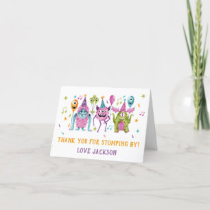 Carte De Remerciements Anniversaire de Petit Monstre