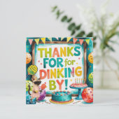 Carte De Remerciements anniversaire de Pickleball (Debout devant)