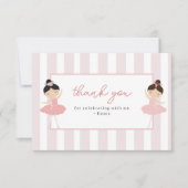 Carte De Remerciements Anniversaire de Pink Ballerina (Devant)