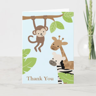 Carte De Remerciements Anniversaire de Safari Friends