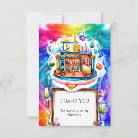 Carte De Remerciements Anniversaire de scientifique en chimie amusant et (Devant)