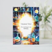 Carte De Remerciements Anniversaire de scientifique en chimie boho amusan (Debout devant)