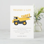 Carte De Remerciements Anniversaire de tout âge camion de démolition mign (Debout devant)