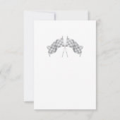 Carte De Remerciements Anniversaire de voiture de course Fast One (Dos)