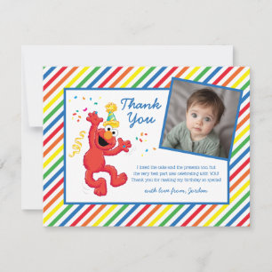 Carte De Remerciements Anniversaire d'Elmo Neutre