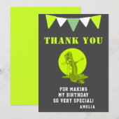 Carte De Remerciements Anniversaire déplaisant du monstre mince (Devant / Derrière)