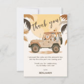 Carte De Remerciements Anniversaire des Animaux de la Jungle Safari (Devant)