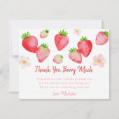 Carte De Remerciements Anniversaire des fraises sauvages (Devant)