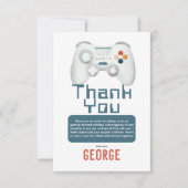 Carte De Remerciements Anniversaire des garçons Cool Gaming Enfants  (Devant)
