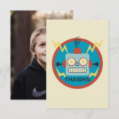 Carte De Remerciements Anniversaire des robots de jouets (Devant / Derrière)