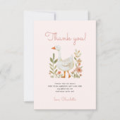 Carte De Remerciements Anniversaire d'Oie sotte rose (Devant)
