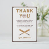 Carte De Remerciements Anniversaire du baseball Boy (Debout devant)