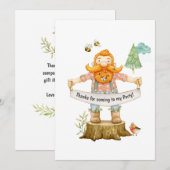Carte De Remerciements Anniversaire du bûcheron (Devant / Derrière)