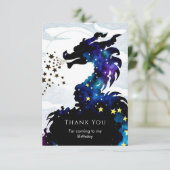 Carte De Remerciements Anniversaire du Dragon Majestueux Pastel (Debout devant)