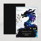 Carte De Remerciements Anniversaire du Dragon Majestueux Pastel (Devant / Derrière)