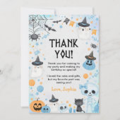 Carte De Remerciements Anniversaire du Fantôme d'Halloween (Devant)