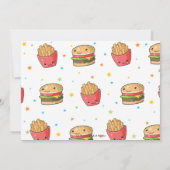 Carte De Remerciements Anniversaire du garçon de la fête du hamburger de  (Dos)