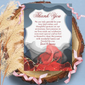 Carte De Remerciements Anniversaire du Mariage Abstrait bleu et rouge per