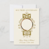 CARTE DE REMERCIEMENTS ANNIVERSAIRE DU MARIAGE CATHOLIQUE PRIÈRE AVEC PHO (Devant)