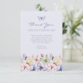 Carte De Remerciements Anniversaire du papillon pourpre (Debout devant)