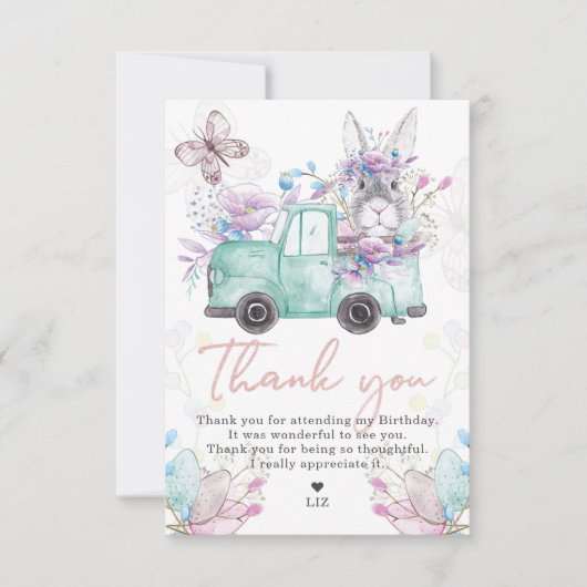 Carte De Remerciements Anniversaire du printemps (Devant)