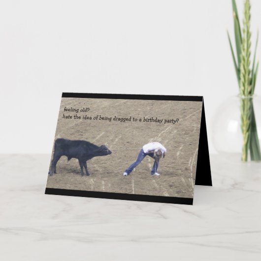 Carte De Remerciements Anniversaire du Rodéo pour Old Timer (cadeaux !) (Devant)