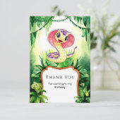 Carte De Remerciements Anniversaire du serpent de forêt pour enfants (Debout devant)