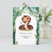 Carte De Remerciements Anniversaire du serpent vipère de la forêt (Debout devant)