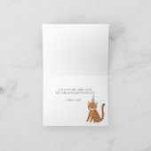 Carte De Remerciements Anniversaire du Tigre (Intérieur)
