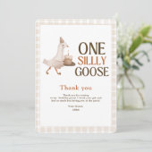 Carte De Remerciements Anniversaire d'une oie sotte, Goose Boy 1er annive (Debout devant)