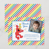 Carte De Remerciements Anniversaire Elmo Neutre (Devant / Derrière)